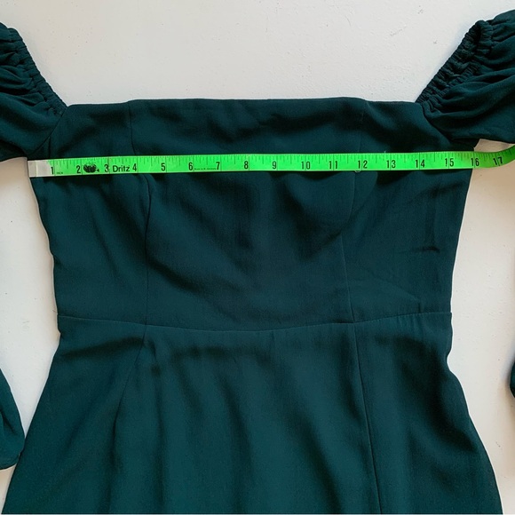 Lulus Medium Demure Aura Emerald Tiered Balloon Sleeve Maxi Dress NWT - Picture 13 of 16